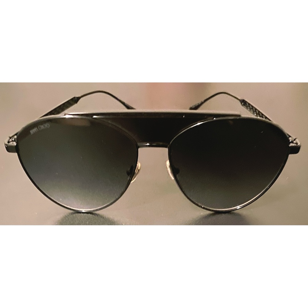 Jimmy Choo Ave/S 80790 Metal  Aviator Sunglasses Black 58mm/UNISEX - Picture 6 of 16